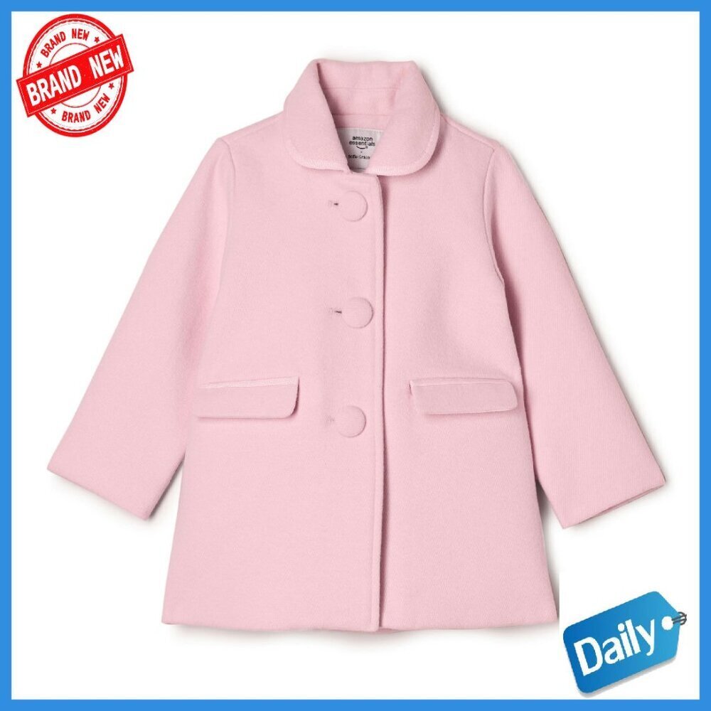 Toddler Wool Blend Coat - Soft A-Line Dress Coat for Girls